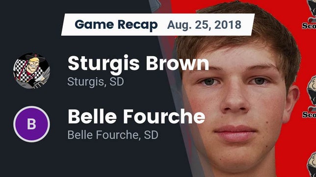 Watch this highlight video of the Sturgis Brown (Sturgis, SD) football team in its game Recap: Sturgis Brown  vs. Belle Fourche  2018 on Aug 25, 2018