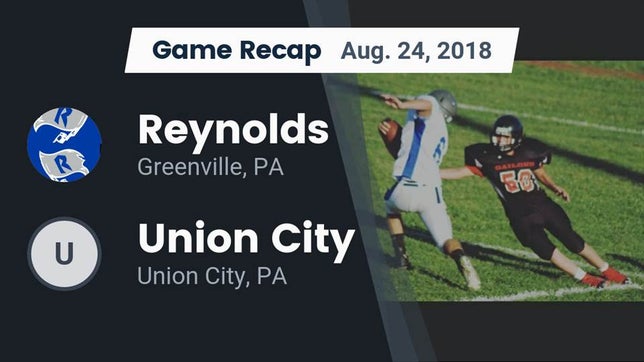 Watch this highlight video of the Reynolds (Greenville, PA) football team in its game Recap: Reynolds  vs. Union City  2018 on Aug 24, 2018