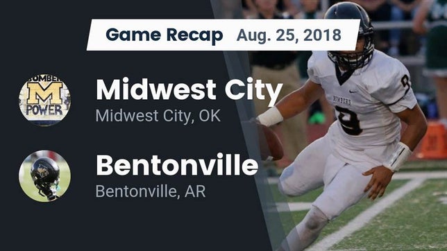 Watch this highlight video of the Midwest City (OK) football team in its game Recap: Midwest City  vs. Bentonville  2018 on Aug 25, 2018