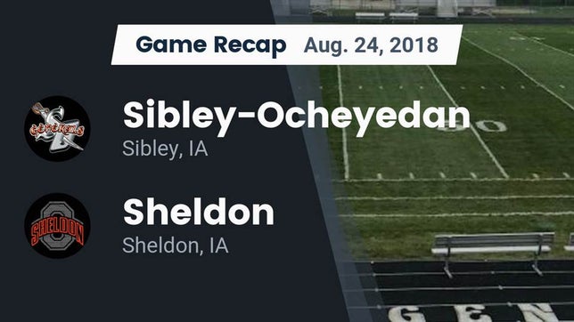 Watch this highlight video of the Sibley-Ocheyedan (Sibley, IA) football team in its game Recap: Sibley-Ocheyedan vs. Sheldon  2018 on Aug 24, 2018