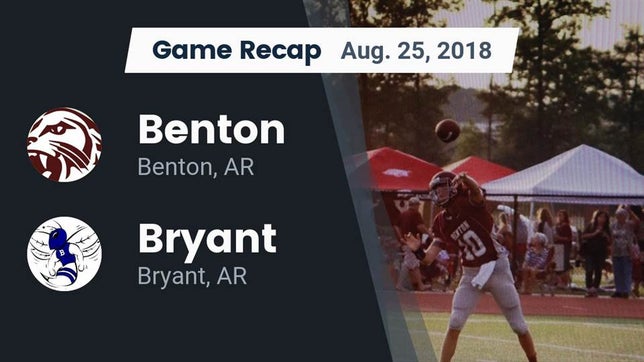 Watch this highlight video of the Benton (AR) football team in its game Recap: Benton  vs. Bryant  2018 on Aug 25, 2018