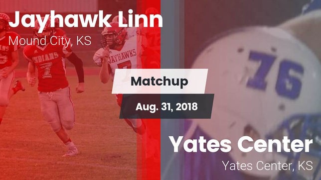 Watch this highlight video of the Jayhawk Linn (Mound City, KS) football team in its game Matchup: Jayhawk Linn vs. Yates Center  2018 on Aug 31, 2018