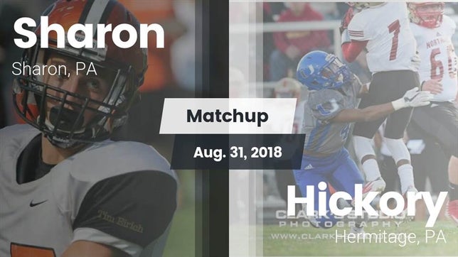 Watch this highlight video of the Sharon (PA) football team in its game Matchup: Sharon vs. Hickory  2018 on Aug 31, 2018