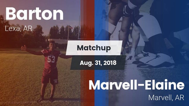Watch this highlight video of the Barton (Lexa, AR) football team in its game Matchup: Barton vs. Marvell-Elaine  2018 on Aug 31, 2018