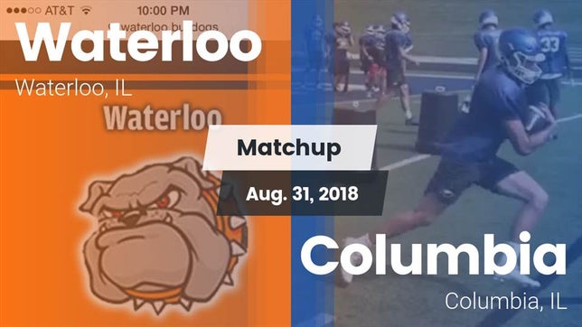 Watch this highlight video of the Waterloo (IL) football team in its game Matchup: Waterloo  vs. Columbia  2018 on Aug 31, 2018