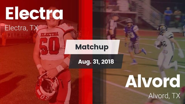 Watch this highlight video of the Electra (TX) football team in its game Matchup: Electra  vs. Alvord  2018 on Aug 31, 2018