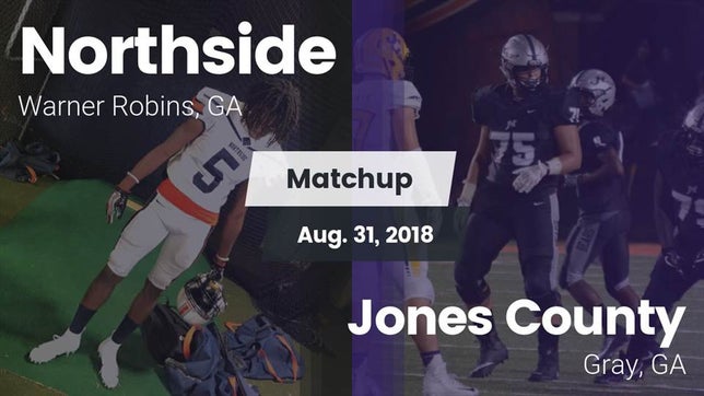 Watch this highlight video of the Northside (Warner Robins, GA) football team in its game Matchup: NHS vs. Jones County  2018 on Aug 31, 2018