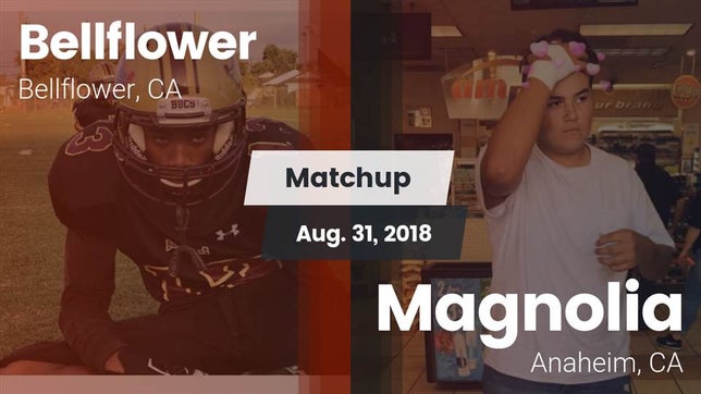 Watch this highlight video of the Bellflower (CA) football team in its game Matchup: Bellflower vs. Magnolia  2018 on Aug 31, 2018