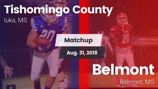 Watch this highlight video of the Tishomingo County (Iuka, MS) football team in its game Matchup: Tishomingo County vs. Belmont  2018 on Aug 31, 2018