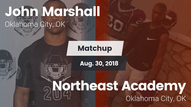 Watch this highlight video of the Marshall (Oklahoma City, OK) football team in its game Matchup: John Marshall High vs. Northeast Academy 2018 on Aug 30, 2018