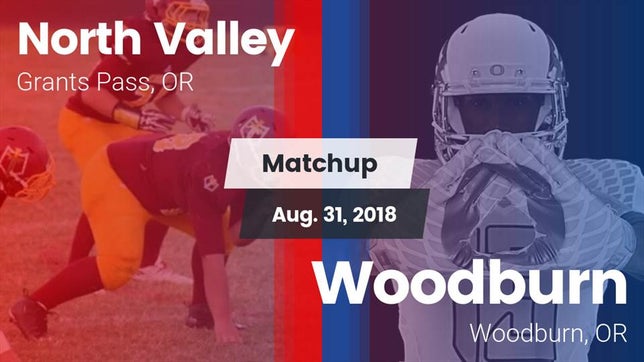 Watch this highlight video of the North Valley (Grants Pass, OR) football team in its game Matchup: North Valley vs. Woodburn  2018 on Aug 30, 2018