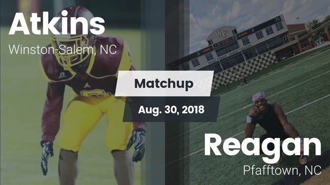 Watch this highlight video of the Atkins (Winston-Salem, NC) football team in its game Matchup: Atkins  vs. Reagan  2018 on Aug 31, 2018