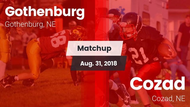 Watch this highlight video of the Gothenburg (NE) football team in its game Matchup: Gothenburg High vs. Cozad  2018 on Aug 31, 2018
