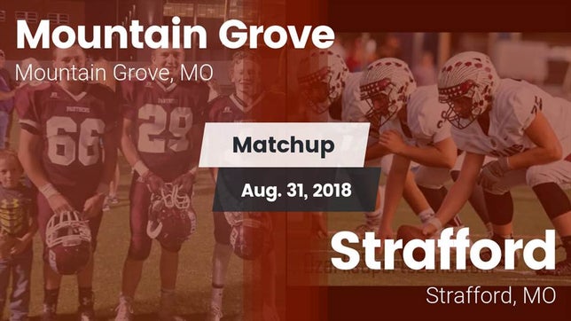 Watch this highlight video of the Mountain Grove (MO) football team in its game Matchup: Mountain Grove High vs. Strafford  2018 on Aug 31, 2018