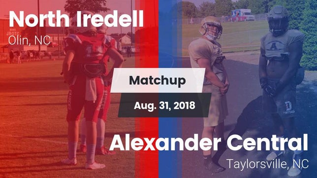 Watch this highlight video of the North Iredell (Olin, NC) football team in its game Matchup: North Iredell High vs. Alexander Central  2018 on Aug 31, 2018
