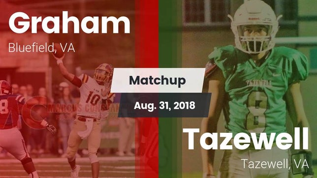 Watch this highlight video of the Graham (Bluefield, VA) football team in its game Matchup: Graham vs. Tazewell  2018 on Aug 31, 2018
