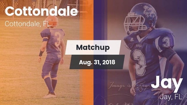 Watch this highlight video of the Cottondale (FL) football team in its game Matchup: Cottondale vs. Jay  2018 on Aug 31, 2018