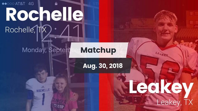 Watch this highlight video of the Rochelle (TX) football team in its game Matchup: Rochelle vs. Leakey  2018 on Aug 30, 2018