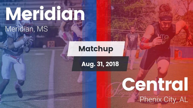 Watch this highlight video of the Meridian (MS) football team in its game Matchup: Meridian  vs. Central  2018 on Aug 31, 2018