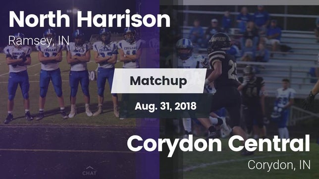 Watch this highlight video of the North Harrison (Ramsey, IN) football team in its game Matchup: North Harrison vs. Corydon Central  2018 on Aug 31, 2018
