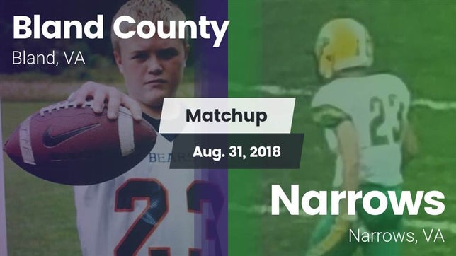 Watch this highlight video of the Bland County (Rocky Gap, VA) football team in its game Matchup: Bland-Rocky Gap vs. Narrows  2018 on Aug 31, 2018
