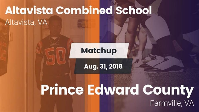 Watch this highlight video of the Altavista Combined School (Altavista, VA) football team in its game Matchup: Altavista Combined S vs. Prince Edward County  2018 on Aug 31, 2018