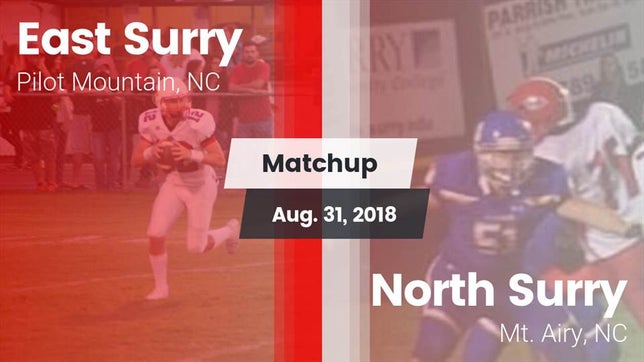 Watch this highlight video of the East Surry (Pilot Mountain, NC) football team in its game Matchup: East Surry High vs. North Surry  2018 on Aug 31, 2018
