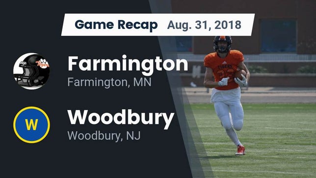Watch this highlight video of the Farmington (MN) football team in its game Recap: Farmington  vs. Woodbury  2018 on Aug 31, 2018