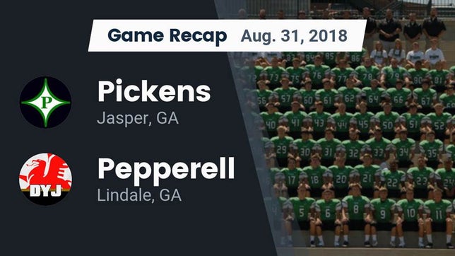 Watch this highlight video of the Pickens (Jasper, GA) football team in its game Recap: Pickens  vs. Pepperell  2018 on Aug 31, 2018