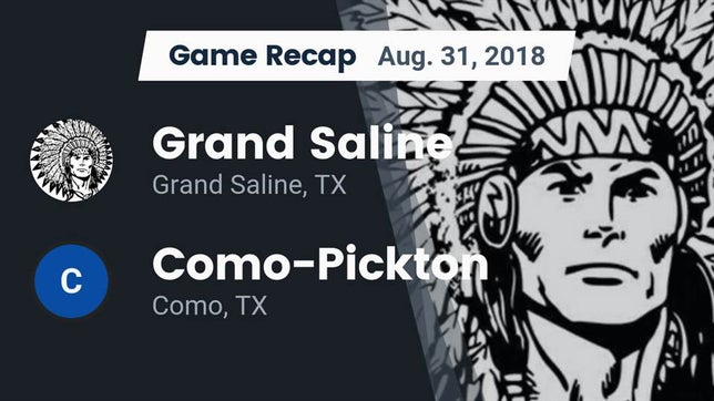 Watch this highlight video of the Grand Saline (TX) football team in its game Recap: Grand Saline  vs. Como-Pickton  2018 on Aug 31, 2018