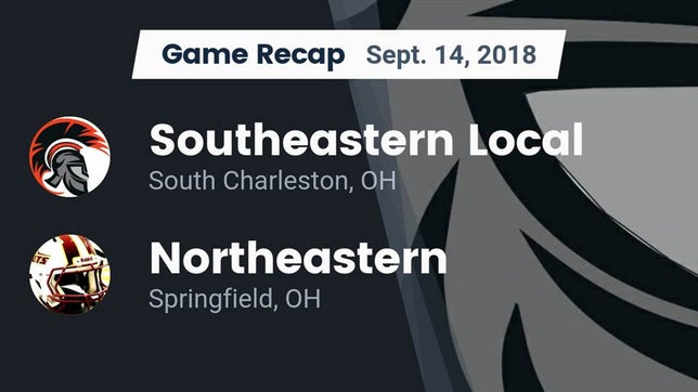Watch this highlight video of the Southeastern Local (South Charleston, OH) football team in its game Recap: Southeastern Local  vs. Northeastern  2018 on Sep 14, 2018