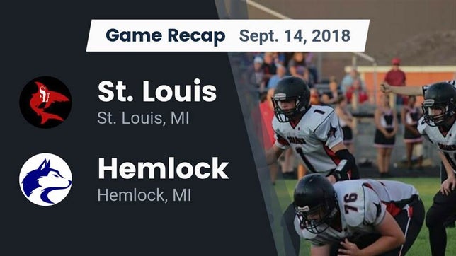 Watch this highlight video of the St. Louis (MI) football team in its game Recap: St. Louis  vs. Hemlock  2018 on Sep 14, 2018
