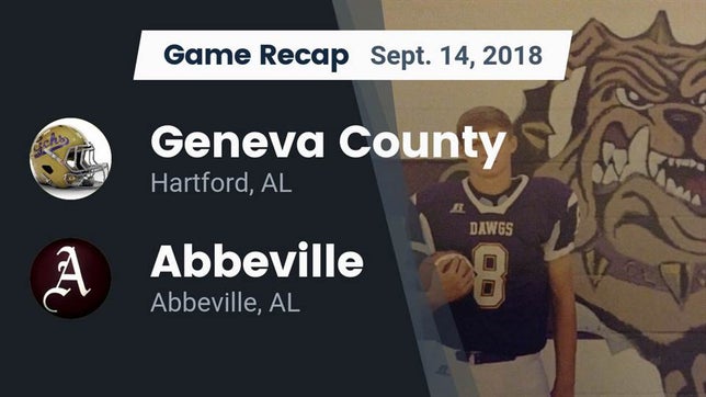 Watch this highlight video of the Geneva County (Hartford, AL) football team in its game Recap: Geneva County  vs. Abbeville  2018 on Sep 14, 2018