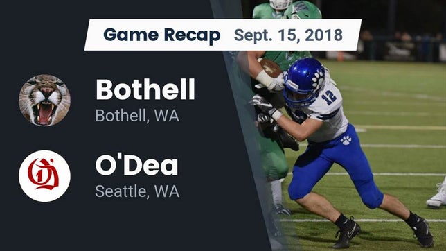 Watch this highlight video of the Bothell (WA) football team in its game Recap: Bothell  vs. O'Dea  2018 on Sep 15, 2018