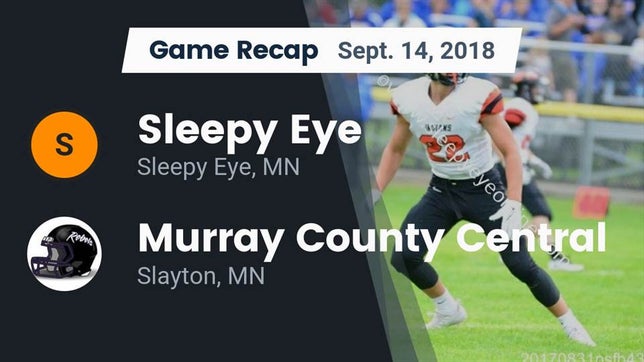 Watch this highlight video of the Sleepy Eye (MN) football team in its game Recap: Sleepy Eye  vs. Murray County Central  2018 on Sep 14, 2018
