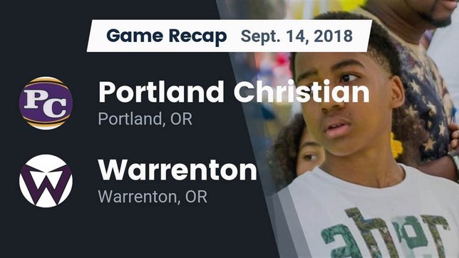 Watch this highlight video of the Portland Christian (Portland, OR) football team in its game Recap: Portland Christian  vs. Warrenton  2018 on Sep 14, 2018