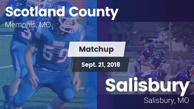 Watch this highlight video of the Scotland County (Memphis, MO) football team in its game Matchup: Scotland County vs. Salisbury  2018 on Sep 21, 2018