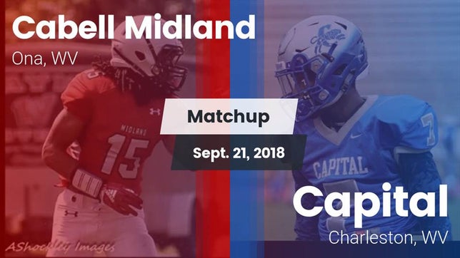 Watch this highlight video of the Cabell Midland (Ona, WV) football team in its game Matchup: Cabell Midland vs. Capital  2018 on Sep 21, 2018