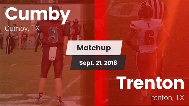 Watch this highlight video of the Cumby (TX) football team in its game Matchup: Cumby vs. Trenton  2018 on Sep 20, 2018