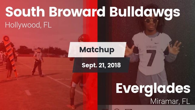 Watch this highlight video of the South Broward (Hollywood, FL) football team in its game Matchup: South Broward High vs. Everglades  2018 on Sep 21, 2018
