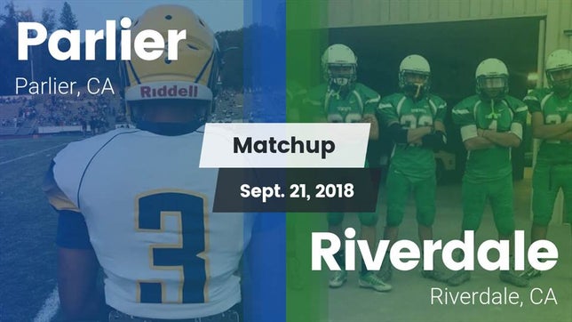 Watch this highlight video of the Parlier (CA) football team in its game Matchup: Parlier  vs. Riverdale  2018 on Sep 21, 2018
