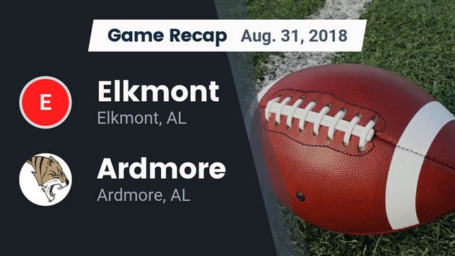 Watch this highlight video of the Elkmont (AL) football team in its game Recap: Elkmont  vs. Ardmore  2018 on Aug 31, 2018