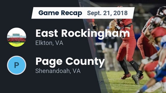 Watch this highlight video of the East Rockingham (Elkton, VA) football team in its game Recap: East Rockingham  vs. Page County  2018 on Sep 21, 2018