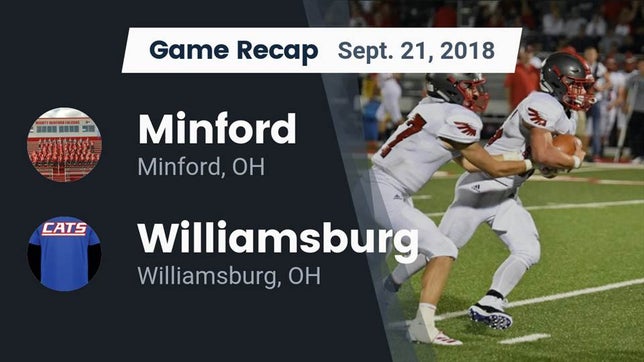 Watch this highlight video of the Minford (OH) football team in its game Recap: Minford  vs. Williamsburg  2018 on Sep 21, 2018