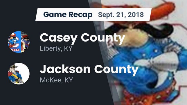 Watch this highlight video of the Casey County (Liberty, KY) football team in its game Recap: Casey County  vs. Jackson County  2018 on Sep 21, 2018