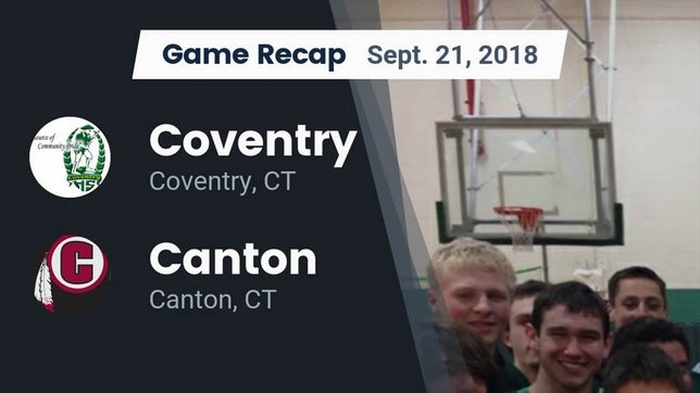 Watch this highlight video of the Coventry/Windham RVT/Bolton/Lyman Memorial (Coventry, CT) football team in its game Recap: Coventry  vs. Canton  2018 on Sep 21, 2018