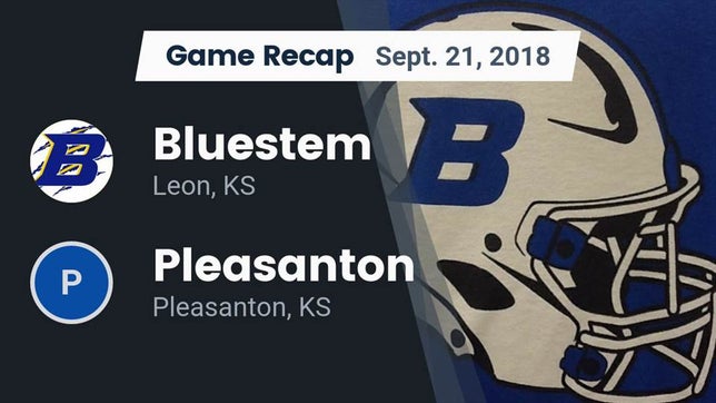 Watch this highlight video of the Bluestem (Leon, KS) football team in its game Recap: Bluestem  vs. Pleasanton  2018 on Sep 21, 2018