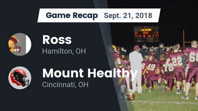 Watch this highlight video of the Ross (Hamilton, OH) football team in its game Recap: Ross  vs. Mount Healthy  2018 on Sep 21, 2018