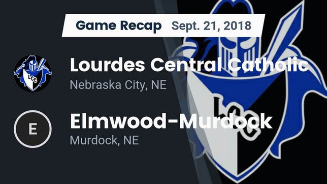 Watch this highlight video of the Lourdes Central Catholic (Nebraska City, NE) football team in its game Recap: Lourdes Central Catholic  vs. Elmwood-Murdock  2018 on Sep 21, 2018