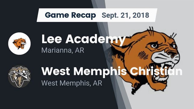 Watch this highlight video of the Lee Academy (Marianna, AR) football team in its game Recap: Lee Academy  vs. West Memphis Christian  2018 on Sep 21, 2018